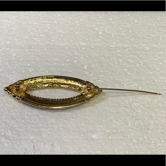 Purple Enamel with Gold Tone Accents Decorative Brooch/Pin ~Very Beautiful~ - Picture 13 of 13